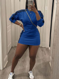 Stripe Sport Long Sleeve Mini Dress HNIF-MC011