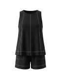 Loose Solid Color Casual Two Piece Short Set HNIF-TY036