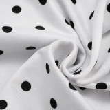 Polka Dot Print Halterneck Backless Top GDSF-D26TP190