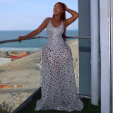 Sling Polka Dots Print Maxi Dress GJYO-JD305502