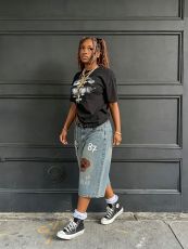 Embroidered Puppy Denim Seventh Jeans GYLN-1386