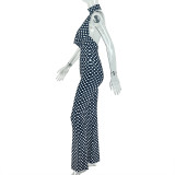 Polka Dots Print Sleeveless Jumpsuit GJYO-JP006353