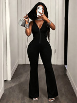 Backless Zipper Hooded Jumpsuit GHYX-JYP7069