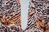 Deep V Neck Leopard Print Seventh Jumpsuit LJSF-P6421567X