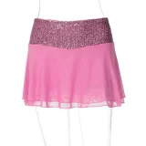 Sequin Patchwork Backless Sling Two Piece Skirts Set LJSF-T6421544X
