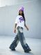 Plus Size Ink-Splatter Loose Straight Jeans GYLN-9079
