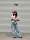 Plus Size Cat-Embroidered Multi-Pockets Jeans GYLN-6334