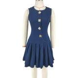 Fashion Denim Sleeveless Mini Dress GDAM-218906