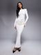 Long Sleeve Ruched Maxi Dress GADE-10232