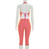 Sleeveless Backless Seventh Pants 2 Piece Set GDSF-Q26ST073