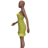 Solid Color Backless Sling Midi Dress BN-9826