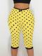 Polka Dot Print Lace Edge Fifth Pants GNJF-ZH8687