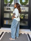 Plus Size Fashion Holes Straight Jeans GYLN-0213