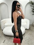 Polka Dot Print Halterneck Seventh Jumpsuit SHD-8114