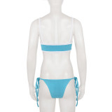 Letter Print Contrast Color Sport 3 Piece Short Set GPKJ-MR49102