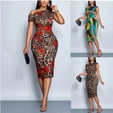 Fashion Print Sleeveless Midi Dress GSRX-772
