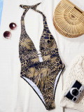 Contrast Color Hollow Out One Piece Swimsuit CSYZ-G135RX