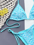 Leopard Print Tie Up Bikinis 2 Piece Set CSYZ-C80W