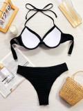 Sexy Solid Color Underwire Bikini Swimsuit CSYZ-D533R