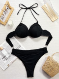 Sexy Solid Color Underwire Bikini Swimsuit CSYZ-D533R