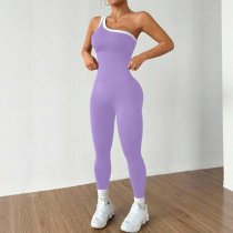 Running Sports Yoga Single Shoulder Strap Jumpsuits  YWHQ-W25135