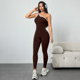 Running Sports Yoga Single Shoulder Strap Jumpsuits  YWHQ-W25135