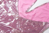 Bright-Colored Ice-Silk Halterneck Mini Dress GZJQ-K6D11216A