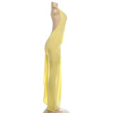 Solid Color O Neck Backless Maxi Dress GZJQ-K6D10924A