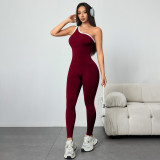 Running Sports Yoga Single Shoulder Strap Jumpsuits  YWHQ-W25135