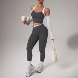 Running Sports Yoga Vest And Long Pants Suit YWHQ-WT26027