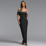 One Shoulder Beading Evening Dress BY-7759