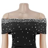 One Shoulder Beading Evening Dress BY-7759