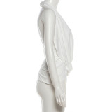 Halterneck Backless Irregular Tops GZJQ-K6L11765A