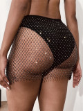 Sexy Rhinestone Fishnet Mini Skirt GZYY-1235