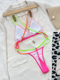 Solid Color Drawstring One Piece Swimsuit CSYZ-C587WY