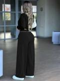 Casual Long Sleeve Two Piece Pants Set MIL-321