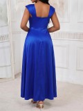 Ice-Silk Solid Color Maxi Dress GYLY-9848