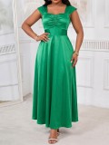 Ice-Silk Solid Color Maxi Dress GYLY-9848