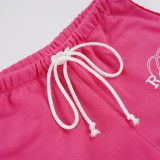 Letter Print Drawstring Sport Pants GPKJ-MR49453