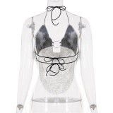 Sexy Backless Tie Up Irregular Tank Top GPKJ-MR45559