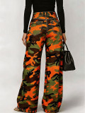 Camouflage Print Loose Jeans OD-8782