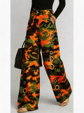 Camouflage Print Loose Jeans OD-8782