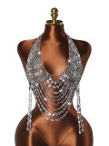Multi-Layer Sparkling Diamond Chain Vest Chest Chain GZYY-B27232