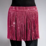 Rhinestone Fishnet Patchwork Skirt GZYY-1166
