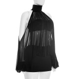 Off Shoulder Solid Color Mini Dress GSBW-Q26DS063 