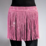 Rhinestone Fishnet Patchwork Skirt GZYY-1166