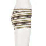 Stripe Contrast Color Knits Shorts GPKJ-MR49457