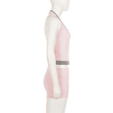 Solid Color Sport Yoga Two Piece Shorts Set GPKJ-MR49881