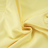 Solid Color Sport Halterneck Short Suit GPKJ-MR49851