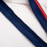 Contrast Color Stripe Lapel Top GSBW-Q26TP095